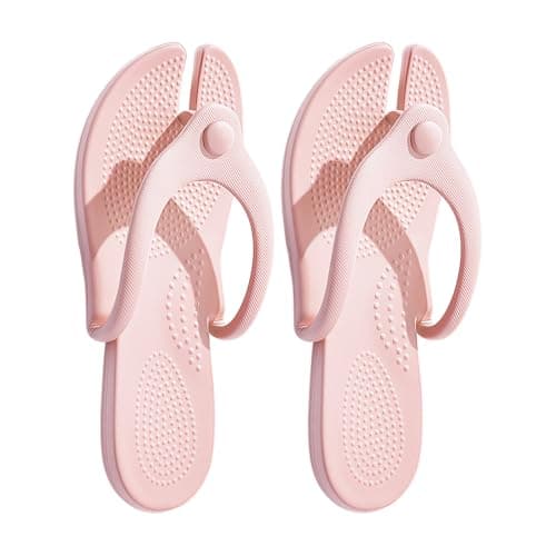 Dry Shower Shoes Travel Slippers Folding Slippers Beach Sandals for Hostel Swimming Camping Travel Folding Travel for Women, c, L~XL A