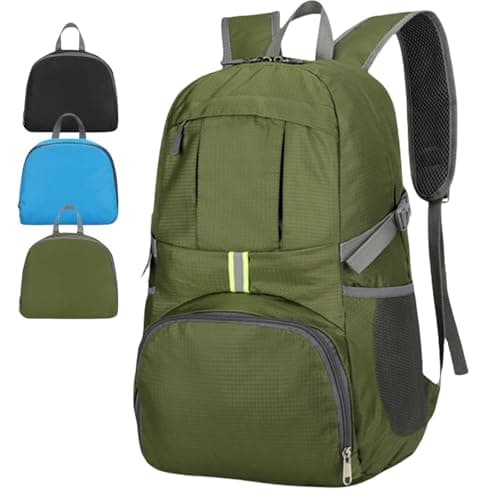 GUZHAIREN 30L Backpack Ultra Lightweight Packable Foldable Rucksack, Green