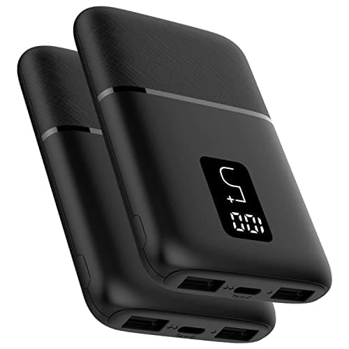 [2-Pack] Vida IT Compact 5V 2A Power Bank for Heated Vest Jacket Gilet 5000mAh Lightweight Battery Pack USB C Portable Charger for iPhone Samsung Android Mobile Phone Pocket Size LED Display