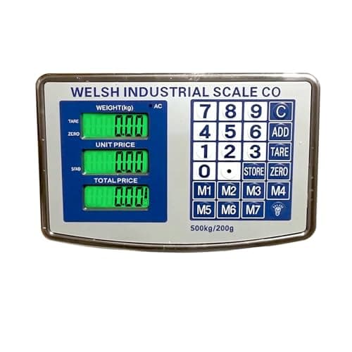 WELSH INDUSTRIAL SCALE CO. Foldable Heavy Duty Commercial Industrial Grade Weight Digital Scales 200/300/500KG Stainless Steel LCD Display Floor Platform Memory (200, Kilograms) — view 4