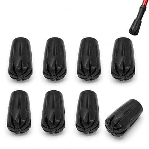 ApexPine 8 Pcs TPR Trekking Pole Rubber Tips for Hiking Walking Poles
