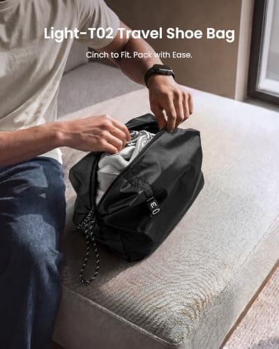 tomtoc Shoe Bag for Travel Packing Fits up to UK Men’s 9/ Women’s 10.5, M — view 2