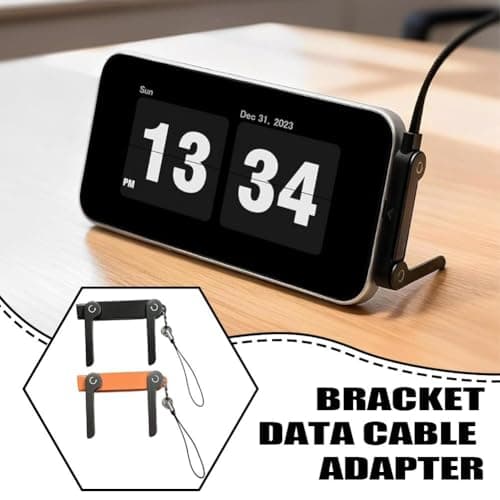 Usb C Phone Charging Cable Adapter, 2-in-1 Invisible Foldable Stand Charger Adapter,Usb-c To Type-c 240w Fast Charging Data Cable Adapters Built-in Phone Holder, Fit Most Android &IOS Phpnes (Orange) — view 2