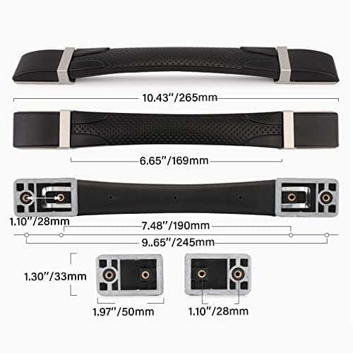 Mxfans Suitcase Luggage Handle Holder Strap Handle 26.5cm with Brackets Black B120 — view 4