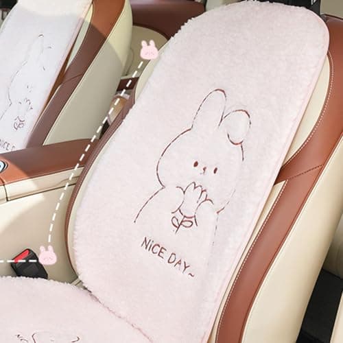 Tktouci Plush Seat Covers Rabbit Design Winter Comfort Pad — view 2