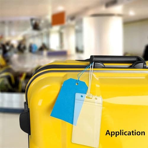 12 Pack Cruise Luggage Tag Holder with Lanyard, Clear Suitcase Tags Luggage Labels Covers, Waterproof Zip Sealing, Durable Travel Tags — view 4