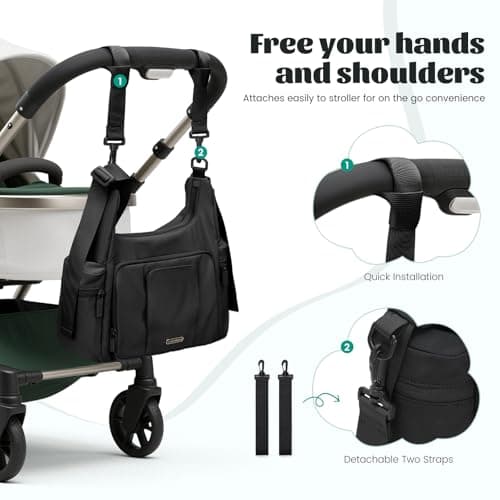 GOLF QUALITY Padded Diaper Bag 22 liters, Crossbody Travel Bag for Baby Diapers, Hospital Bag for Mom, apricot, 14L — view 5
