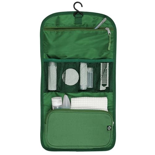 Lakeland Active Eskdale Fold Out Hanging Travel Toiletry Bag for Men & Women - Forest Green — view 4