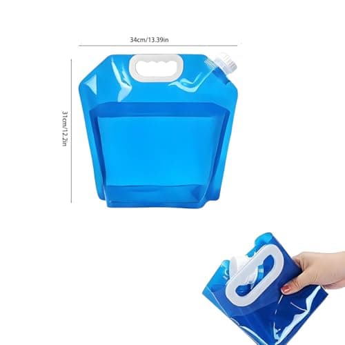 LJYING 2 Pack 5L Collapsible Water Container - Foldable Outdoor Water Bag & Car Drinking Water Carrier | Portable for Camping, Hiking, Picnics, BBQ | Leakproof Collapsible Water Storage Bottles — view 4