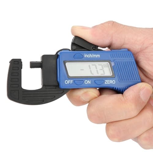 Portable Digital Thickness Gauge Paper Jewelry Meter Measure Tool with Large LCD Screen Carbon Fiber Compact Sturdy Design for Measuring Paper Leather Metal Battery Magnetic — view 2