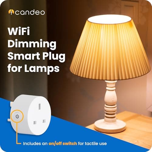 Candeo WiFi Smart Dimmer Plug – Voice & App Control | Compatible with Smart Life, Alexa & Google Assistant | Works Over WiFi, No Hub Required | Use with Existing Dimmable LED & Incandescent Bulbs — view 2