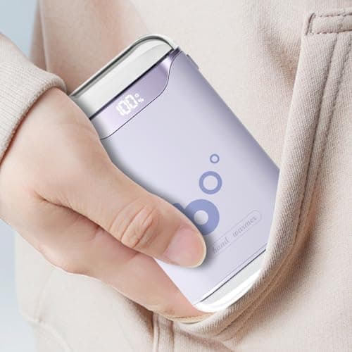 Electric Hand Heater - Winter Warmers with LED Light, Rechargeable Portable Pocket Warmer, Handheld Heat Pack for Hunting Commuting Sports Travel School | Gym Skiing Camping Trip Outdoor Cold Season — view 3