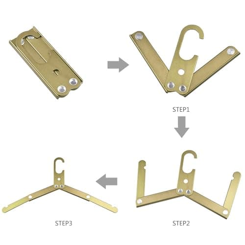 Metal Sturdy Folding Hanger for Wet Clothes Space Saver Travel Accessories for Camping Cruise Hotel Travel Drying Camping — view 3