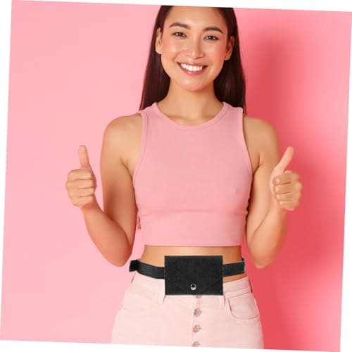 Abaodam Girls Waist Bag Small Fanny Pack Black Kids Belt Bag for Girls Fashion Mini Hip Pack Casual Travel Outdoor Use — view 2