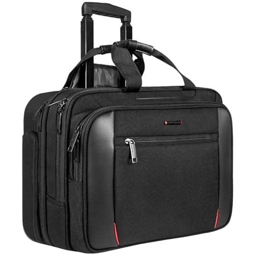 EMPSIGN 17.3 Inch Rolling Laptop Bag with Wheels Trolley Bag for Men Women