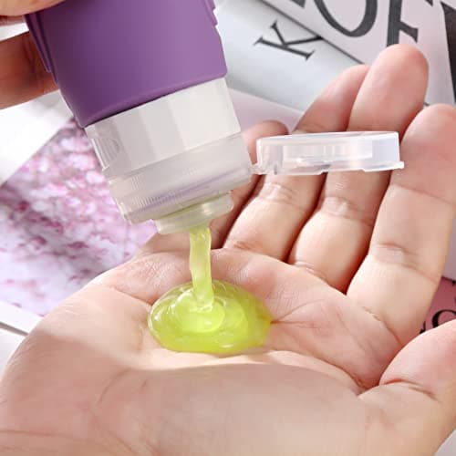 Mrsdry Travel Bottle for Toiletries, Leak Proof Silicone Travel Size 90ml Bottles Refillable Containers for Liquid Shampoo, BPA Free and TSA Approved Travel Accessories with Clear Bag (4 Pack) — view 4