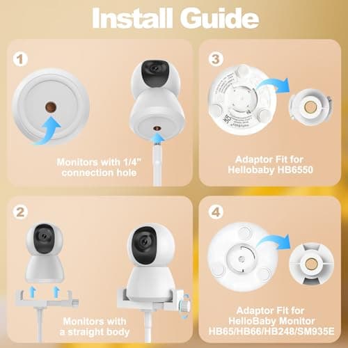 NozlaID Baby Monitor Holder, Universal Baby Monitor Stand for HelloBaby — view 3