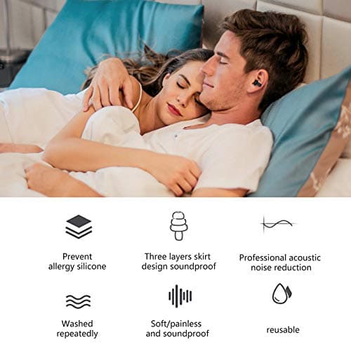 30 Pairs Ear Plugs for Sleeping, Reusable Silicone Ear Plugs Waterproof Swimming Earplugs Noise Reduction Earplug, Ultra Soft Flexible Earplugs for Sleeping, Studying, Concerts, Travel, Swimming — view 4