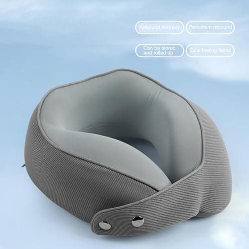 Moreeulsi U Shaped Neck Pillow Magnetic Buckle Breathable Removable — view 2