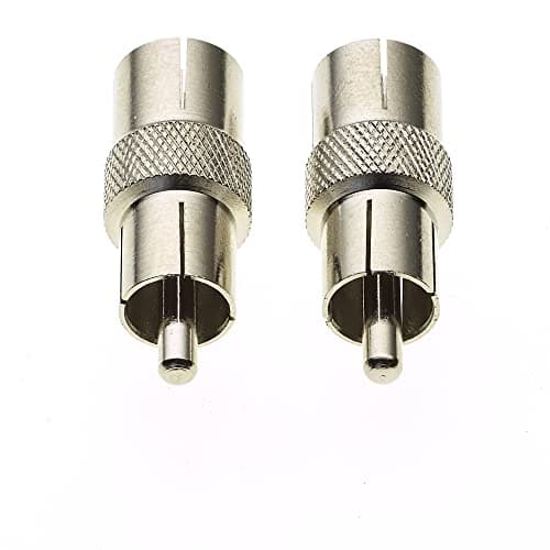 Keple Coax To RCA, Pack Of 2 - TV Coax Socket To Phono Plug Adaptor, Female Coaxial To RCA/Phono Male Coupler For Audio, Video And Communication Systems — view 2