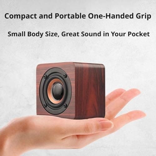 Wooden Retro Bluetooth Speaker, Wood Grain Portable Speaker Loud Treble ＆ Deep USB, Support Speaker Wireless Bluetooth Bass — view 6