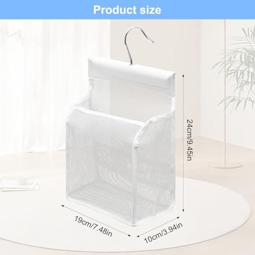 2pcs Hanging Shower Caddy Storage Bags Multipurpose Organizer with Hooks Compact Foldable Design Waterproof Soft PVC Material Bathroom Dorm Travel Essentials for Cruise Kitchen and Washing Line Use — view 3