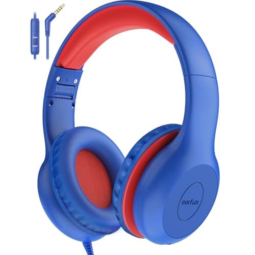 EarFun Kids Headphones Wired with Mic, 85/94dB Volume Limit