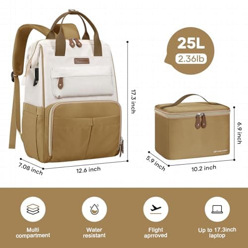 Maelstrom 15.6-17.3" Laptop Backpack with Lunch Box, Work Bag for Women Men — view 2