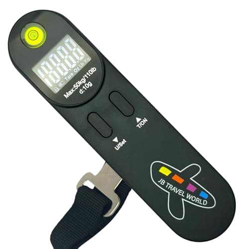 Digital Travel Scale 50kg Portable Handheld Luggage Weigher with Tare Auto Lock Overload Alert Lightweight Accurate Suitcase Scale for Airport and Holiday by JB Travel World — view 5