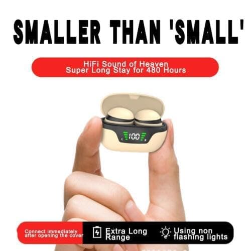 Cmeilau 2024 New Wireless Mini Invisible Earbuds Hidden Bluetooth IPX5,Noise Cancelling Stereo Discreet Smallest Tiny Bluetooth,Waterproof Headphones Sleeping Ear Buds for Side Sleepers (White) — view 6