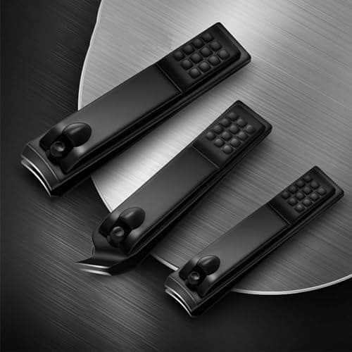 Manicure Set Nail Clippers Pedicure Kit Stainless Steel Manicure Kit, Professional Mens Grooming Kits, Nail Care Tools with Luxurious Travel Leather Case Gift Box (9, Black) — view 5