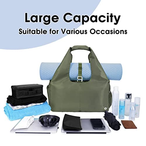 sportsnew Large Gym Bag for Women Lightweight Yoga Tote Bag with Mat Holder — view 5