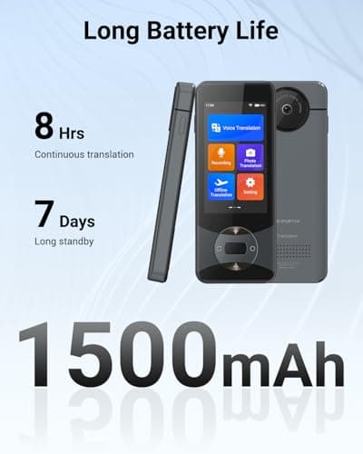 XUPURTLK Language Translator Device, Voice Translator Device Two Way, 144 Languages Real-Time Translator Device No WiFi Needed, Offline & Recording & Photo Translation for Travel, Business, Learning — view 5