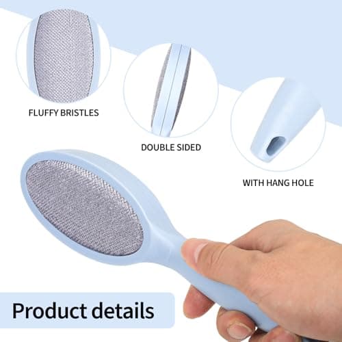 3 Pcs Clothes Brush Fluff Remover, Lint Brushes, Portable Double Sided Clothes Brush for Pet Hair Removal, Fabric Cleaner Brushes for Coats Upholstery Furniture Home Travel Lint Remover Tool — view 3