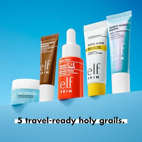 e.l.f. SKIN Best & Obsessed Skincare Kit, Travel-Size Makeup Remover, Sunscreen & Brightening Serums For Glowy Skin, Vegan & Cruelty-Free — view 5