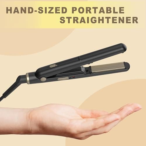 Mini Hair Straighteners, Travel Small Ceramic Flat Iron, Dual Voltage — view 5