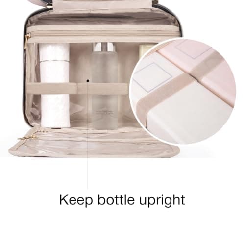 BAGSMART Hanging Travel Toiletry Bag 360° Hook for Full Size Bottle, Large — view 4