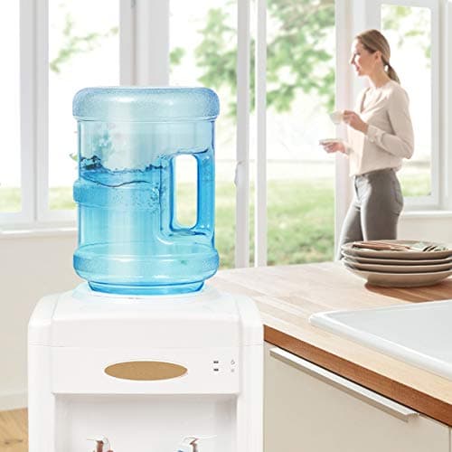CLISPEED 5L Water Bottle with Screw Cap, Food Grade Mineral Water Bottle Jug Container Easy Grip Carry Handle for Sports Outdoor Travel Camping Residential Commercial Use — view 5