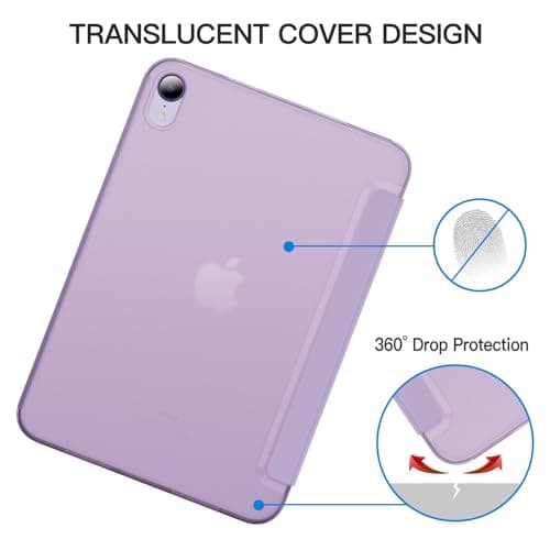 JETech Case for iPad mini A17 Pro/6th Gen (2024/2021), Purple — view 4