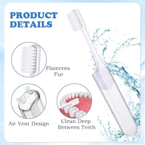 10 Pcs Travel Toothbrush Set with Mini Toothpaste, Mini Toothbrush, Portable Foldable Toothbrush with Toothpaste for Travel Business Trip Families Camping Outdoor Activities — view 3