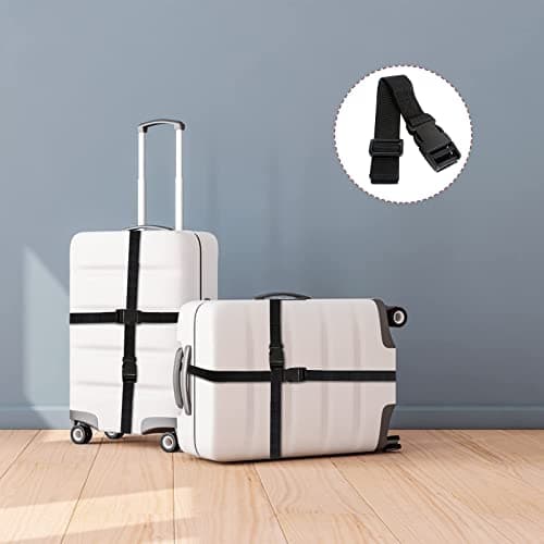 6 Packs Nylon Luggage Straps, Webbing Straps with Quick-Release Buckles — view 3