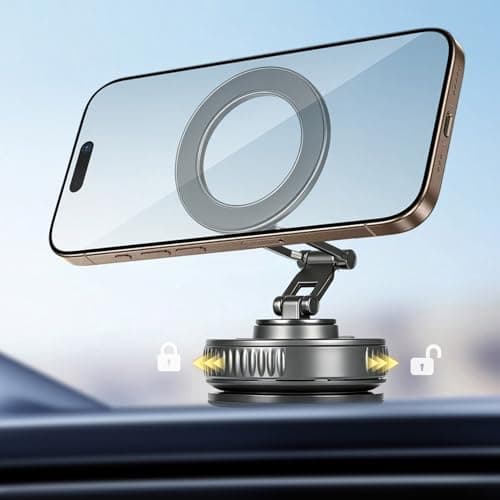 Quentis Mobile Phone Holder Car with Foldable Arm – No Residue Adhesive Car Phone Mount for Dashboard Leather, Strong Gel Universal Phones Holder for Navigation Black — view 6