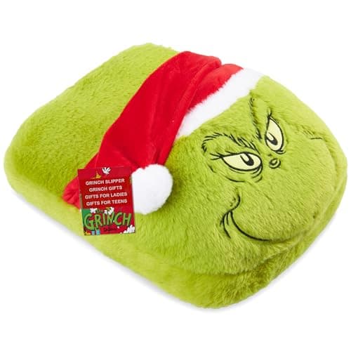 The Grinch Foot Warmer Women Teens UK 2-13.5, Kuromi Non Electric Fleece Foot Muff Adults, Natural Heated Non Slip, Arthritis Muscle Pain (Green Grinch)