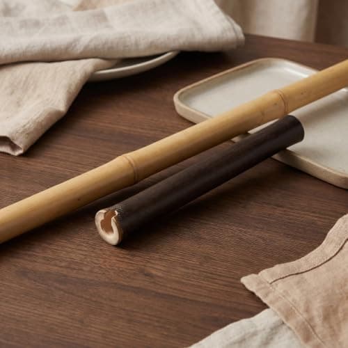 HINTRMENT Bamboo Flute with Easy Cleaning Function Breath Control Trainer for Beginners, Portable Embouchure Corrector Mouthpiece for-the-go Practice and Travel — view 5
