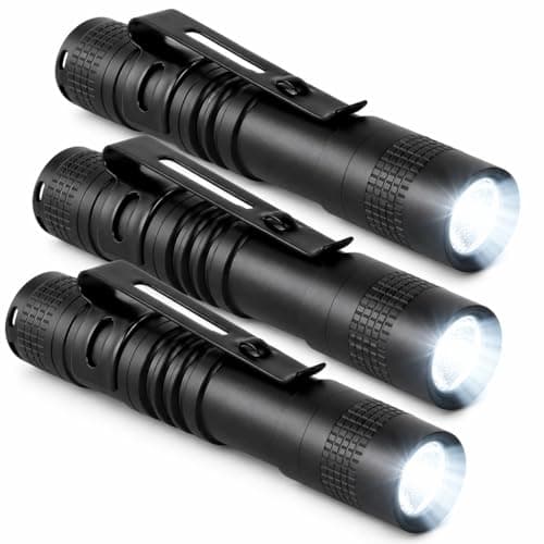 3-Pack Mini Pocket LED Torch, Super Bright Waterproof Flashlight