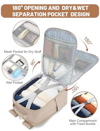 MOCOCITO Ryanair Cabin bags 40x30x20 Travel Backpac Expandable 40x30x20 to 40x30x25, 24L to 30L Carry On Weekend Trips Suitable for Ryanair, Wizz Air, Easyjet, Vueling — view 5