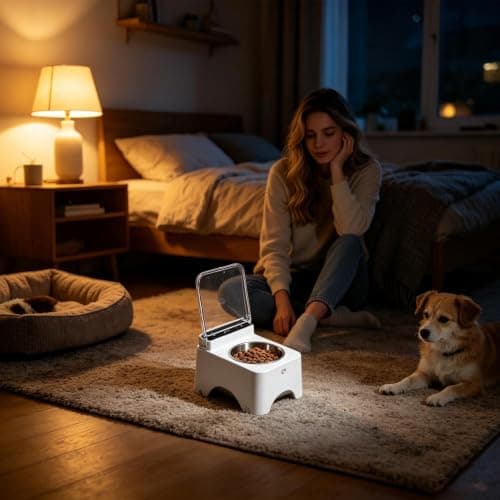 Automatic Pet Feeder - Sensor-Activated Motion Lid | Smart Cat Food Bowl — view 6