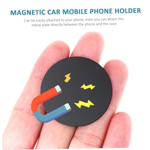 Operitacx 20pcs Black Ultra-thin Iron Magnetic Metal Plates for Phone Holder Car Accessories Self-adhesive Design for Car Phone Mount — view 6