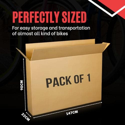 Generic Large Double-Walled Bicycle Cardboard Box | Brown | Versatile Large Cardboard Boxes, Bike Artwork Guitar Moving Shipping Flatpack Boxes | Bicycle Box | Shipping Box | Pack of 1 XXL — view 4