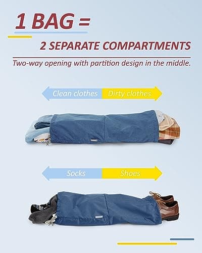 BAGSMART 6pcs Compression Travel Packing Cubes for Suitcases Backpack — view 4